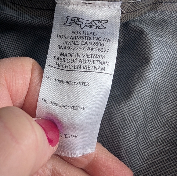 Fox Ranger Water Rain Jacket Black Hooded Size M - Picture 8 of 9